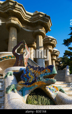 Park Guell Barcellona Catalonia Spagna Foto Stock