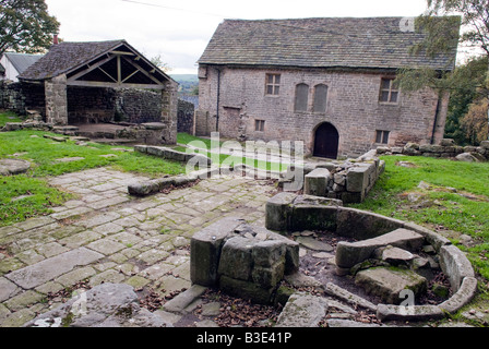 Rovine di Padley Manor nel Derbyshire Gran Bretagna Foto Stock