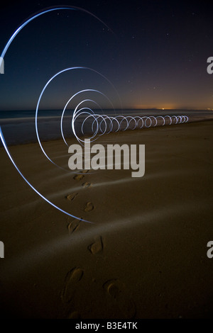 Gli effetti di illuminazione sul Hossegor beach (Landes - Francia). Jeux de Lumières sur la plage d'Hossegor (Landes - Francia). Foto Stock