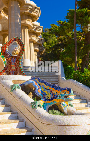 Park Guell Barcellona Catalonia Spagna Foto Stock