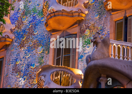 Casa Batllo Barcellona Catalonia Spagna Foto Stock