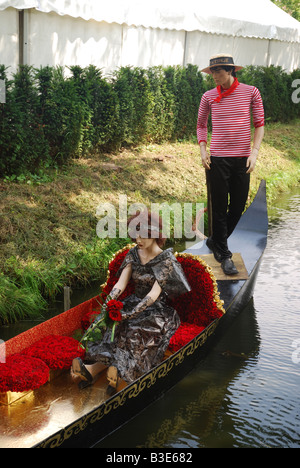 Fiori in mostra al bi annuale festival di Rose Lottum Limburgo, Paesi Bassi Foto Stock