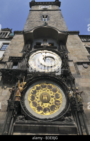 Prague Old Town Hall orologio astronomico Foto Stock