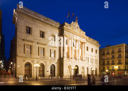 L'Ajuntament Plaça de Sant Jaume Barcellona Catalonia Spagna Foto Stock