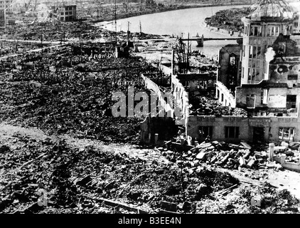 Eventi, Seconda guerra mondiale / seconda guerra mondiale, Giappone, bombardamento atomico di Hiroshima, 6.8.1945, Foto Stock