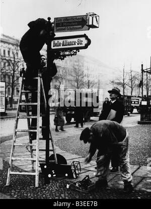 Air Raid Shelter segno / Berlino / 1935 Foto Stock