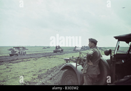 Tedesco serbatoio divisione / avanzamento durante la seconda guerra mondiale Foto Stock