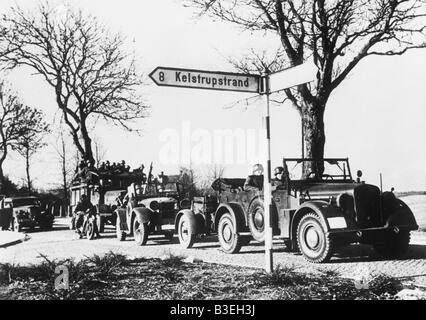 Truppe tedesche in Danimarca / 1940 Foto Stock