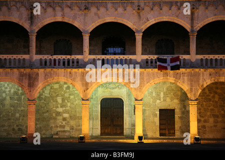 Alcazar de Colon in Plaza Espana nella Zona Coloniale di Santo Domingo, Repubblica Dominicana Foto Stock