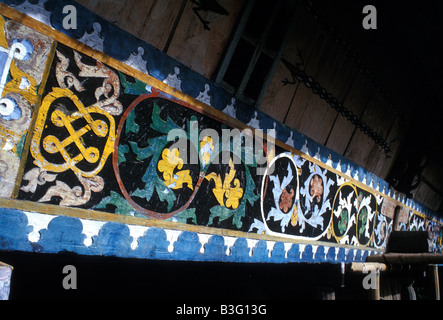 Karo batak house dettaglio rumah raja nel villaggio lingga sumatra indonesia Foto Stock