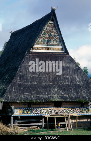 Karo batak rumah raja lingga village sumatra indonesia Foto Stock