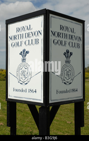 Royal North Devon Golf Club a Northam Burrrows vicino Condino Nel Devon. Il corso è minacciato da erosione costiera Foto Stock
