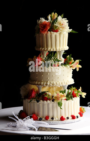 Torta di cerimonia nuziale Foto Stock