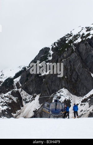 Alaska, Juneau, Mendenhall Glacier, Elicottero Foto Stock