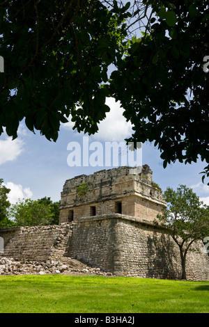 La Casa Rossa, Casa Colorada, al Mayan sito archeologico di Chichen Itza in Yucatan, Messico. Foto Stock