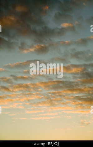 Un tramonto cielo sopra il Mar Baltico visto da Palanga Lituania Foto Stock