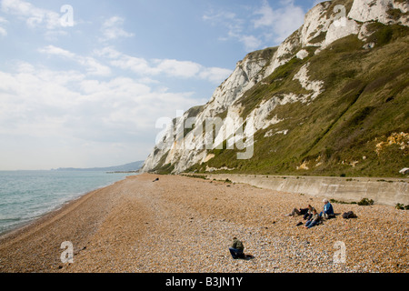 La spiaggia di Samphire Hoe nel Kent Foto Stock