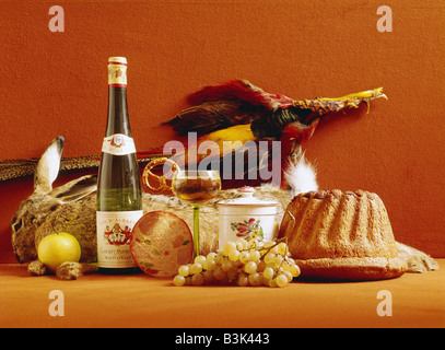 IL CIBO LOCALE PRODUCE STILL LIFE ALSAZIA FRANCIA EUROPA Foto Stock