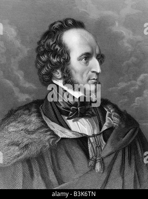 FELIX MENDELSSOHN compositore tedesco 1809 al 1847 Foto Stock