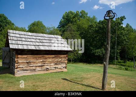 Smokehouse Booker T. Washington monumento nazionale, Hardy, Virginia Foto Stock