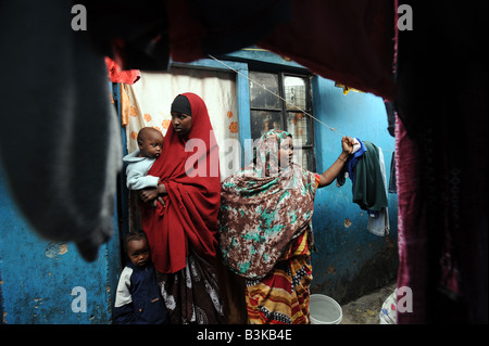 Il sobborgo somalo di Eastleigh a Nairobi Kenya 6 7 2008 Foto Stock