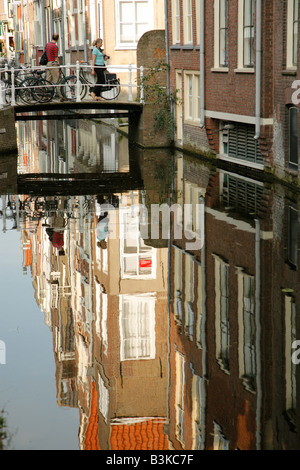 Canal, Delft, Paesi Bassi Foto Stock