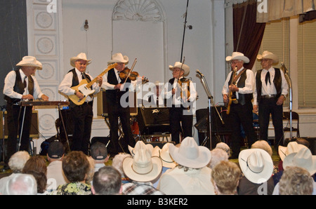 Texas Turchia annuale di Bob Wills Day celebrazione Texas Playboys western swing band in concerto Foto Stock