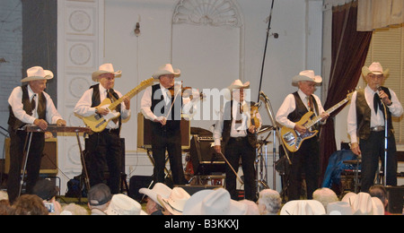 Texas Turchia annuale di Bob Wills Day celebrazione Texas Playboys western swing band in concerto Foto Stock