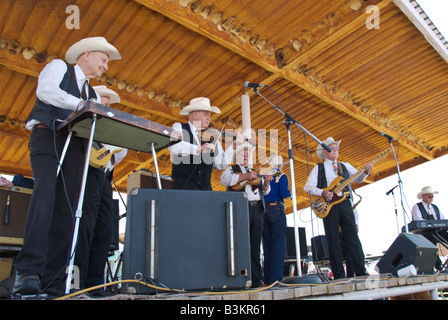 Texas Turchia annuale di Bob Wills Day celebrazione Texas Playboys western swing band in concerto Foto Stock