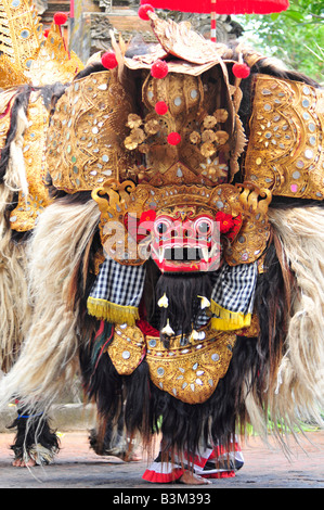 Barong ballerino, danza Barong , batubulan , isola di Bali , Indonesia Foto Stock