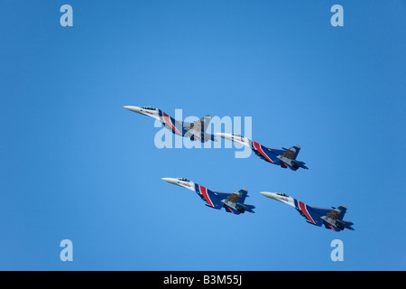 Aerobatic gruppo Cavalieri russo Air show Novosibirsk Foto Stock