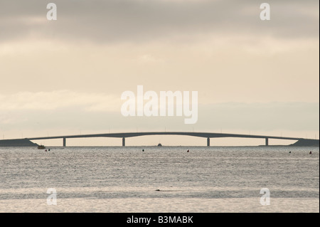 Il ponte di collegamento Miscou e Lameque sulla baia di Chaleur New Brunswick Canada Foto Stock