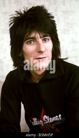 ROLLING STONES - chitarrista Ron Wood circa 1980 Foto Stock