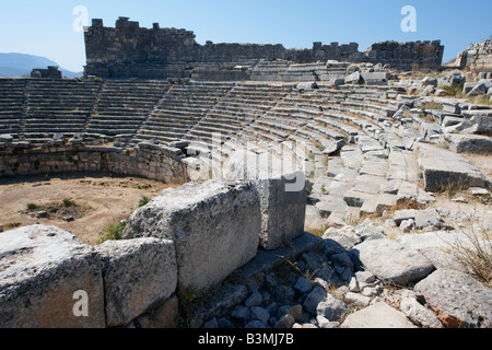 Anfiteatro romano di Xanthos un antico Lycian città nel sud-ovest della Turchia moderna Foto Stock