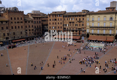 Italia Toscana storica Il Campo a Siena Foto Stock