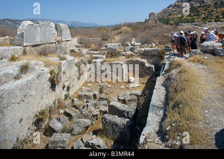 Le rovine di Xanthos, antica città Lycian nel sud-ovest della Turchia moderna. Foto Stock