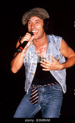 AC/DC con Australian cantante Bon Scott nel 1979 Foto Stock