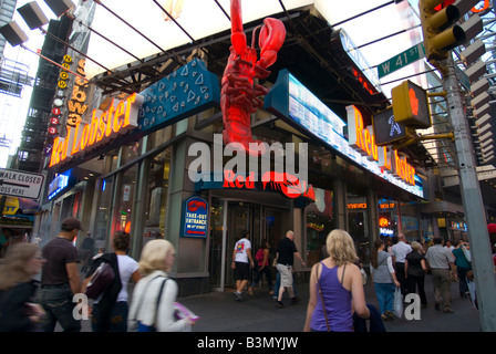 A Times Square il ramo della Red Lobster ristorante della catena Foto Stock