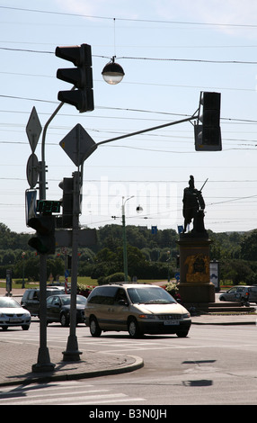 Monumento al Russo leader militare Alexander Suvorov presso Campo di Marte a San Pietroburgo - Russia Foto Stock