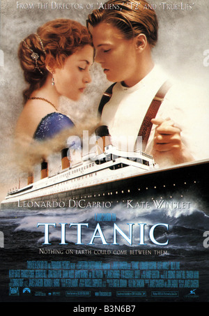 TITANIC Poster per 1997 TCF/Lightstorm film con Kate Winslet e Leonardo DiCaprio Foto Stock