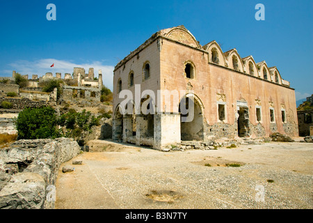 Alta Chiesa Kayakoy Turchia Foto Stock