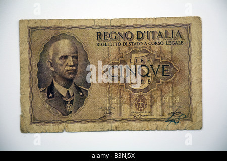 Banca italiana note dall Italia Foto Stock