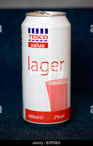 Possibile del Tesco Value Lager Foto Stock