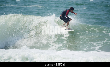 Navigazione a Praia Brava Itajai spiaggia Santa Catarina Brasile Foto Stock