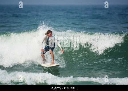 Navigazione a Praia Brava Itajai spiaggia Santa Catarina Brasile Foto Stock