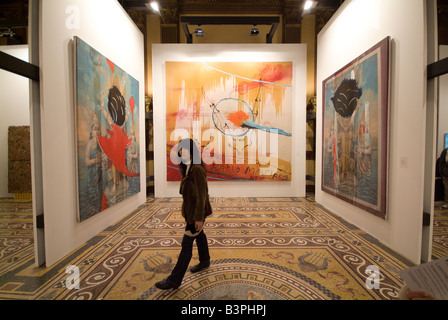 Shnabel opera d'arte, Palazzo Wedekind (Ramo Di Il ritmo quotidiano), Roma Fiera di Arte Contemporanea, Roma, lazio, Italy Foto Stock