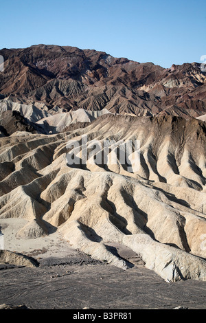 Zabriskie Point nella luce del mattino, il Parco Nazionale della Valle della Morte, California, USA, America del Nord Foto Stock