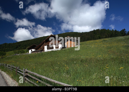 Maso casa tipica, frazioni di Proves, Alta Valle di Non, in Trentino Alto Adige, Italia Foto Stock