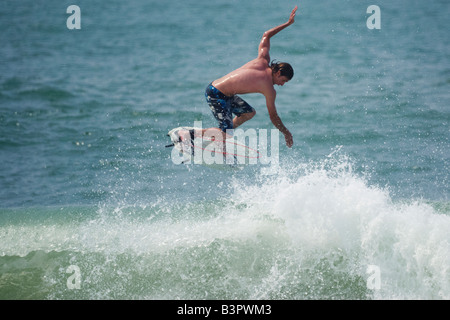 Navigazione a Praia Brava Itajai spiaggia Santa Catarina Brasile Foto Stock