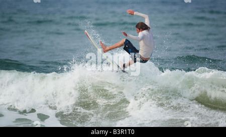 Navigazione a Praia Brava Itajai spiaggia Santa Catarina Brasile Foto Stock